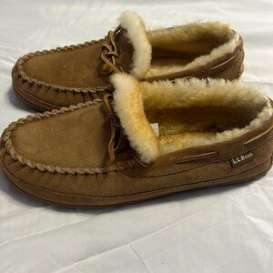 LL Bean shearling lined slippers.